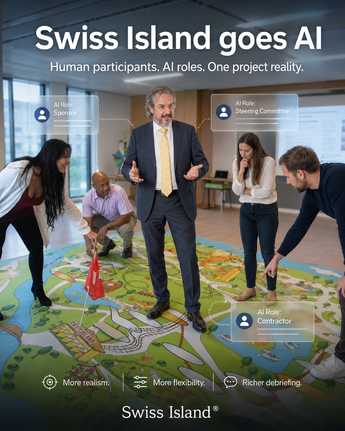 Swiss Island goes AI – KI-Rollen erweitern die Simulation